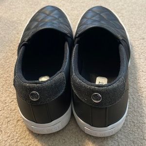 Quilted, Black, Slip on sneakers!